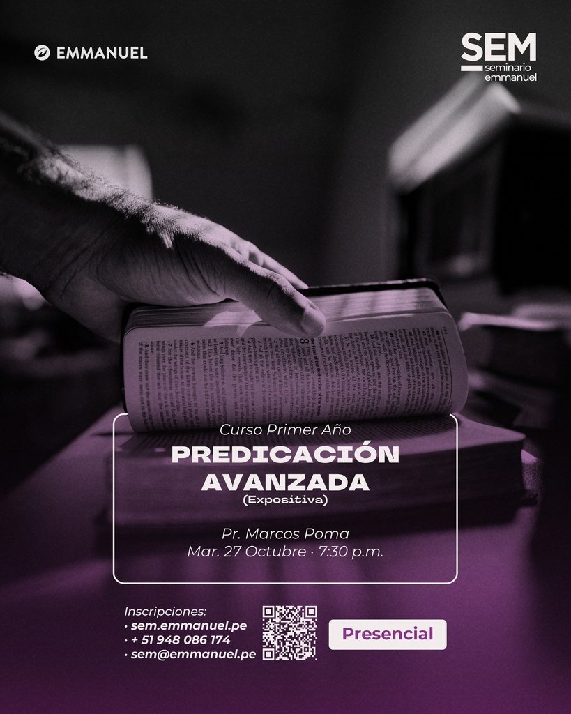 SEM: PREDICACIÓN AVANZADA (MARTES)